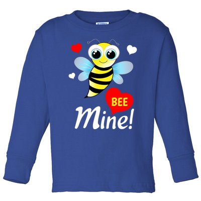 Bee Mine Cute Valentine's Day Pun Gift Teens Gift Toddler Long Sleeve Shirt