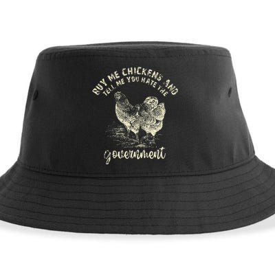 Buy Me Chicken And Tell Me You Hate The Government Sustainable Bucket Hat