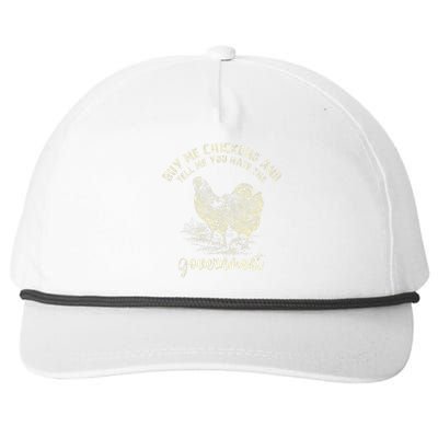 Buy Me Chicken And Tell Me You Hate The Government Snapback Five-Panel Rope Hat