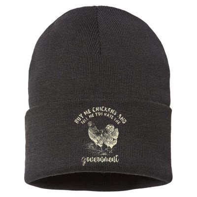 Buy Me Chicken And Tell Me You Hate The Government Sustainable Knit Beanie