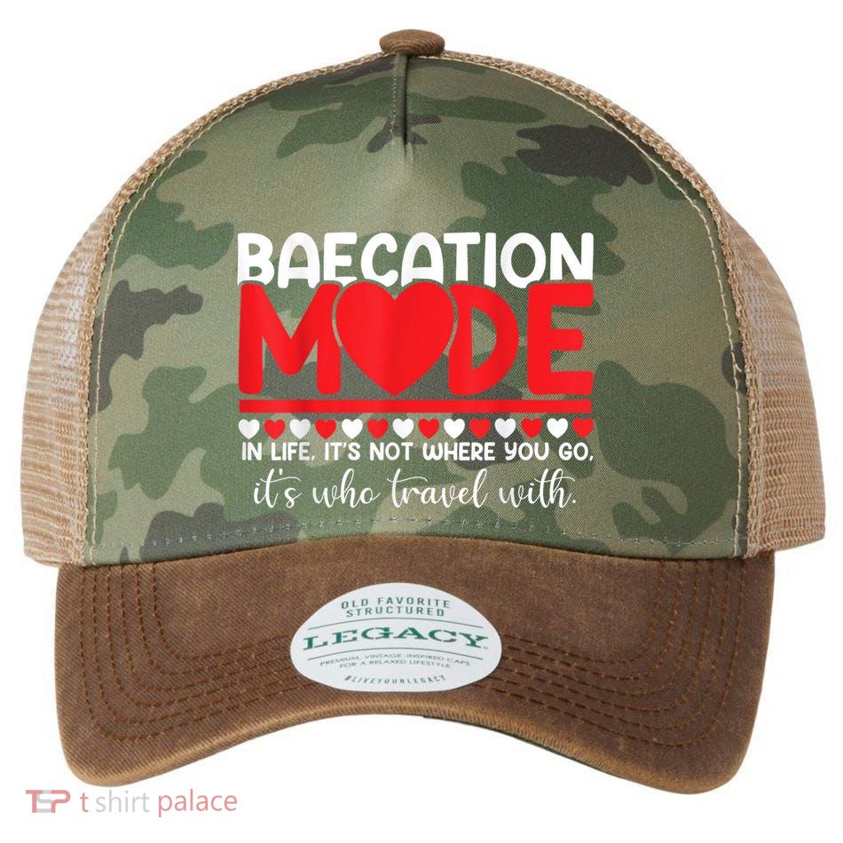Baecation Mode Couples Vacation Trip Matching Travel Lover Legacy Tie Dye Trucker Hat