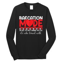 Baecation Mode Couples Vacation Trip Matching Travel Lover Long Sleeve Shirt