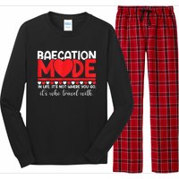 Baecation Mode Couples Vacation Trip Matching Travel Lover Long Sleeve Pajama Set