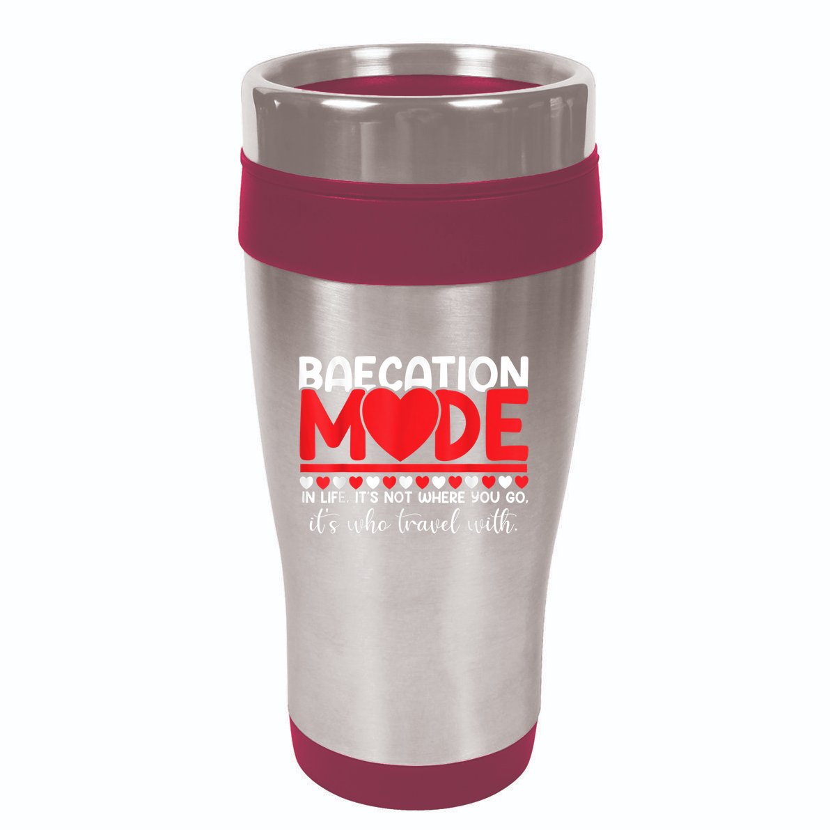 Baecation Mode Couples Vacation Trip Matching Travel Lover 16oz Travel Tumbler