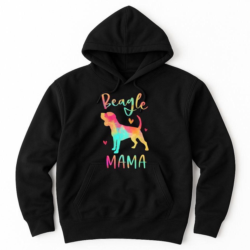 Beagle Mama Colorful Beagle Gifts Dog Mom Happy Mothers Day Hoodie