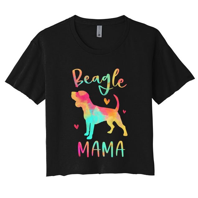 Beagle Mama Colorful Beagle Gifts Dog Mom Happy Mothers Day Crop Top