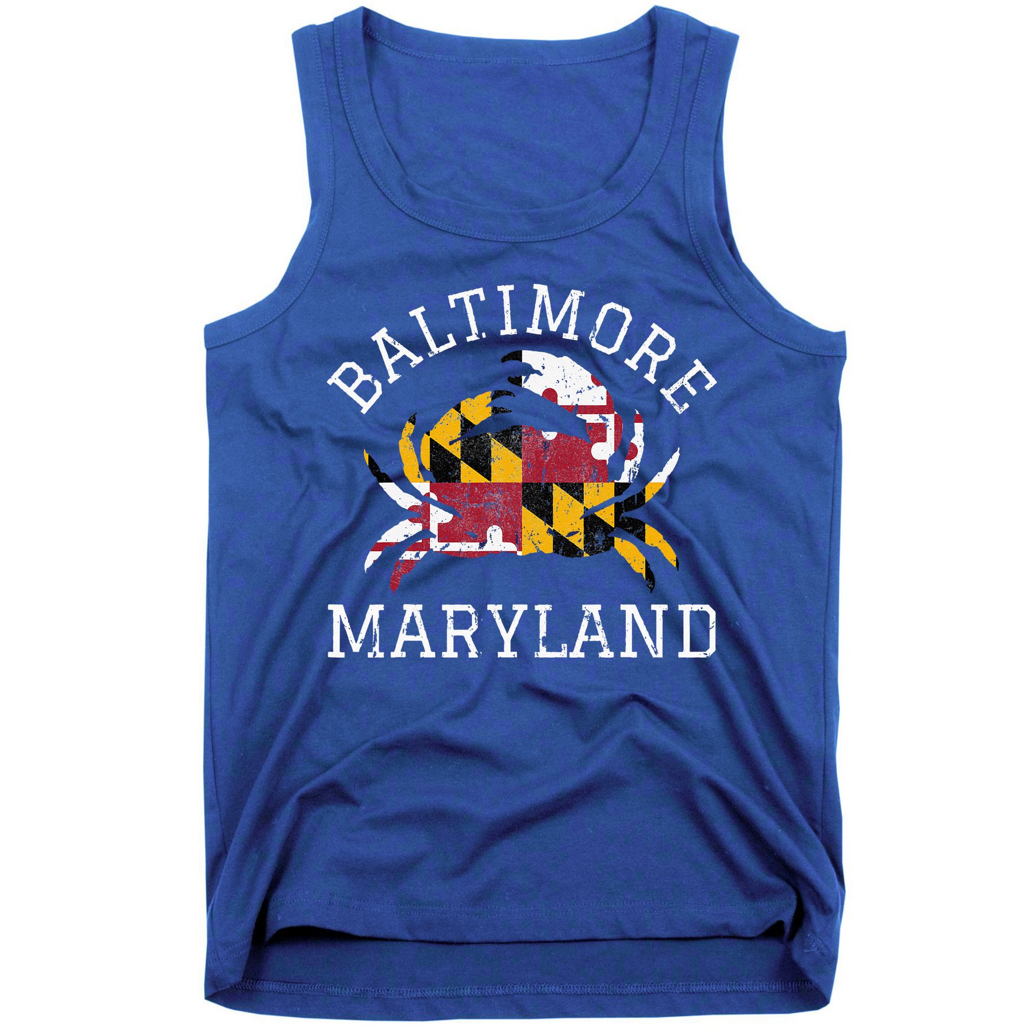 Baltimore Maryland Crab State Flag Home Travel Vintage Tank Top