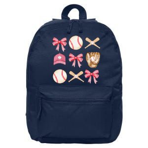 Baseball Mom Coquette Mothers Day Women Baseball Mama 16 in Basic Backpack