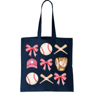 Baseball Mom Coquette Mothers Day Women Baseball Mama Tote Bag