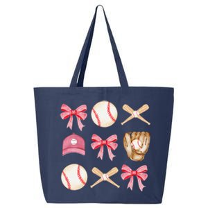 Baseball Mom Coquette Mothers Day Women Baseball Mama 25L Jumbo Tote