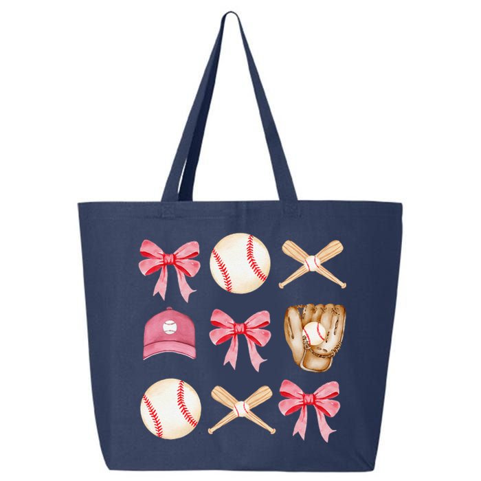 Baseball Mom Coquette Mothers Day Women Baseball Mama 25L Jumbo Tote