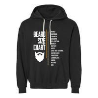 Beard Measurement Chart Beard Length Funny Growth Chart Garment-Dyed Fleece Hoodie