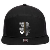 Beard Measurement Chart Beard Length Funny Growth Chart 7 Panel Mesh Trucker Snapback Hat