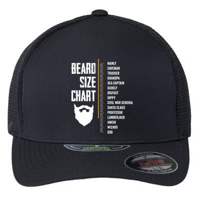 Beard Measurement Chart Beard Length Funny Growth Chart Flexfit Unipanel Trucker Cap
