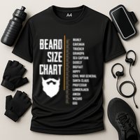 Beard Measurement Chart Beard Length Funny Growth Chart Performance Shirt