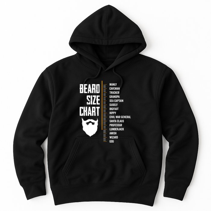 Beard Measurement Chart Beard Length Funny Growth Chart Hoodie