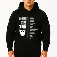 Beard Measurement Chart Beard Length Funny Growth Chart Hoodie
