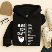 Beard Measurement Chart Beard Length Funny Growth Chart Hoodie