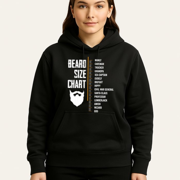 Beard Measurement Chart Beard Length Funny Growth Chart Hoodie