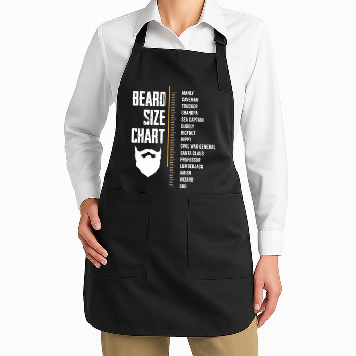 Beard Measurement Chart Beard Length Funny Growth Chart Apron