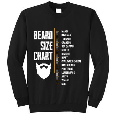 Beard Measurement Chart Beard Length Funny Growth Chart Sweatshirt