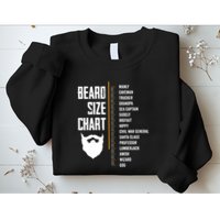 Beard Measurement Chart Beard Length Funny Growth Chart Sweatshirt
