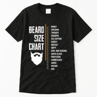 Beard Measurement Chart Beard Length Funny Growth Chart Tall T-Shirt