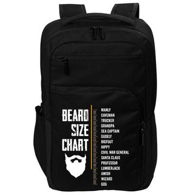 Beard Measurement Chart Beard Length Funny Growth Chart Impact Tech Backpack