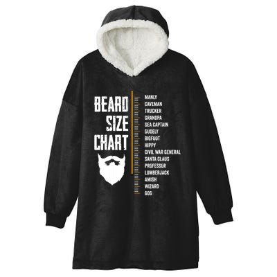 Beard Measurement Chart Beard Length Funny Growth Chart Hooded Wearable Blanket