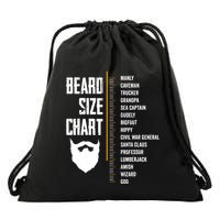 Beard Measurement Chart Beard Length Funny Growth Chart Drawstring Bag