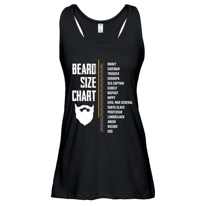 Beard Measurement Chart Beard Length Funny Growth Chart Ladies Essential Flowy Tank