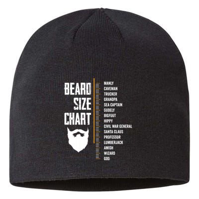 Beard Measurement Chart Beard Length Funny Growth Chart Sustainable Beanie