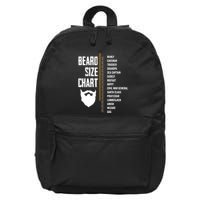 Beard Measurement Chart Beard Length Funny Growth Chart 16 in Basic Backpack