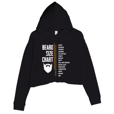 Beard Measurement Chart Beard Length Funny Growth Chart Crop Fleece Hoodie