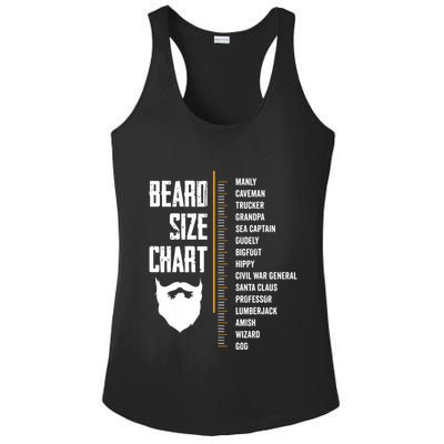 Beard Measurement Chart Beard Length Funny Growth Chart Ladies PosiCharge Competitor Racerback Tank