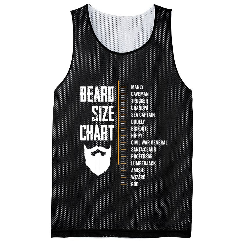 Beard Measurement Chart Beard Length Funny Growth Chart Mesh Reversible Basketball Jersey Tank