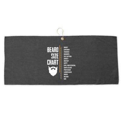 Beard Measurement Chart Beard Length Funny Growth Chart Large Microfiber Waffle Golf Towel