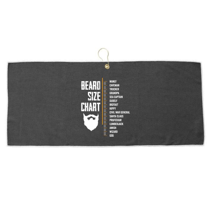 Beard Measurement Chart Beard Length Funny Growth Chart Large Microfiber Waffle Golf Towel