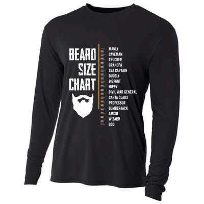Beard Measurement Chart Beard Length Funny Growth Chart Cooling Performance Long Sleeve Crew