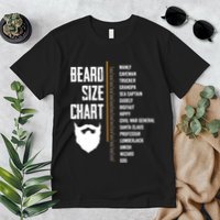 Beard Measurement Chart Beard Length Funny Growth Chart Premium T-Shirt