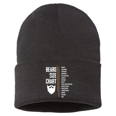 Beard Measurement Chart Beard Length Funny Growth Chart Sustainable Knit Beanie