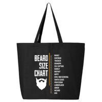Beard Measurement Chart Beard Length Funny Growth Chart 25L Jumbo Tote