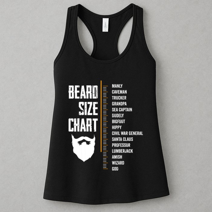 Beard Measurement Chart Beard Length Funny Growth Chart Womens Tank Top