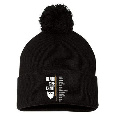 Beard Measurement Chart Beard Length Funny Growth Chart Pom Pom 12in Knit Beanie