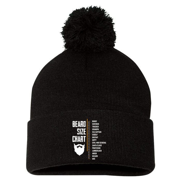 Beard Measurement Chart Beard Length Funny Growth Chart Pom Pom 12in Knit Beanie