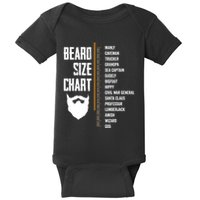 Beard Measurement Chart Beard Length Funny Growth Chart Baby Bodysuit