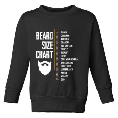 Beard Measurement Chart Beard Length Funny Growth Chart Toddler Sweatshirt