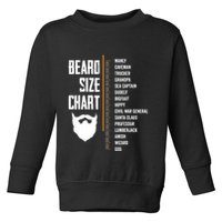 Beard Measurement Chart Beard Length Funny Growth Chart Toddler Sweatshirt