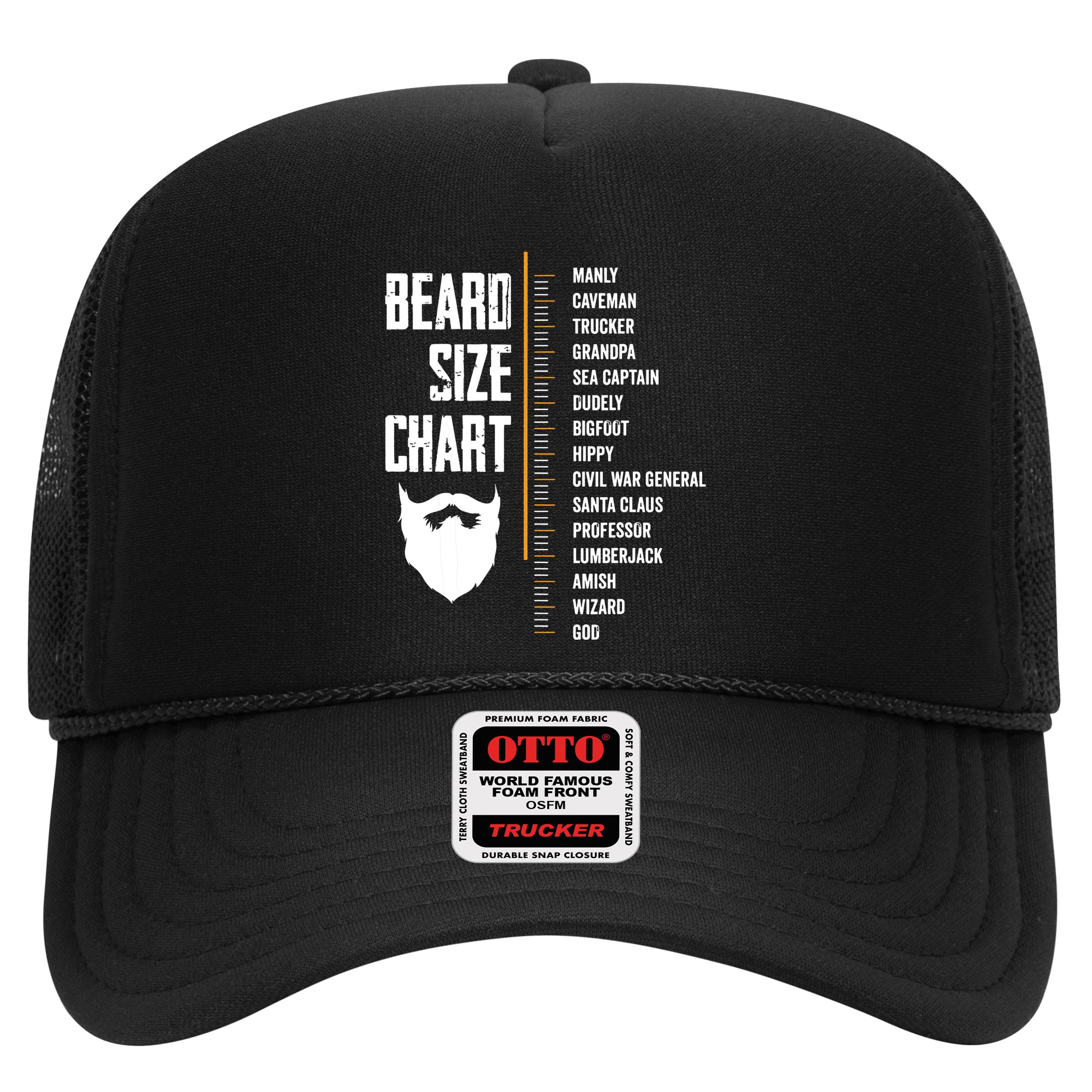 Beard Measurement Chart Beard Length Funny Growth Chart Trucker Hat