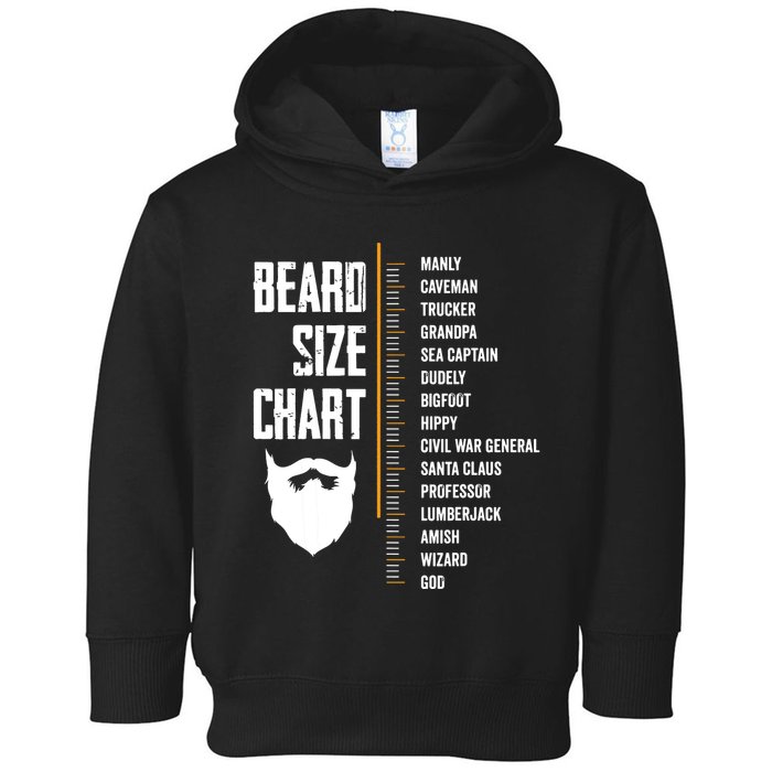 Beard Measurement Chart Beard Length Funny Growth Chart Toddler Hoodie